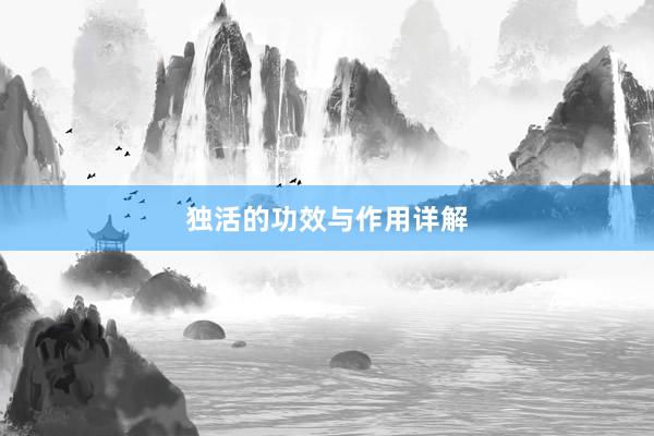 独活的功效与作用详解